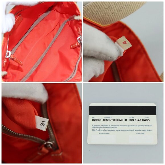 PRADA Hand Bag Nylon Yellow - Picture 14 of 15